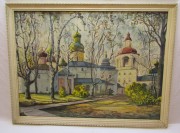 Картина старинная «Кирилло-Белозерский Монастырь» Окунев 1987 год №9273