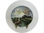 Тарелка старинная "Лошади" панно настенное "Villeroy Boch" Фарфор 19-20 век №11846