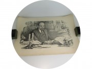 Литография старинная, гравюра "Ленин" №13190