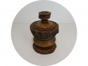 Шкатулка старинная, банка большая, чайница Карельская береза №13412