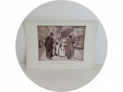 Литография старинная "Жених покупающий кольцо для невесты" Иванов №13550