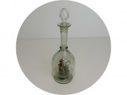 Графин старинный, штоф С петухом Русский стиль Мальцов? Стекло 19 век №13897