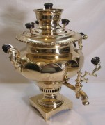 Самовар старинный угольный «ваза» томпак, на 4 л, «Баташев» 19 век №1422