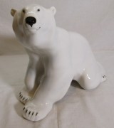 Статуэтка большая «Белый медведь» фарфор, СССР №8414