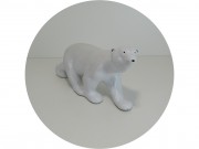 Статуэтка старинная, фигура "Белый медведь" Фарфор Большой №12902