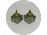 Парные старинные чернильницы Стекло №12943