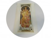 Литография старинная "А. Муха" Мода Девушка Модерн №12821