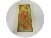 Литография старинная "А. Муха" Мода Девушка Модерн №12826