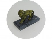 Скульптура, статуэтка, фигура старинная "Лев" Бронза, мрамор №13165