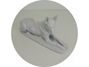 Статуэтка старинная, фигура Овчарка Собака Фарфор ЛФЗ СССР №13385