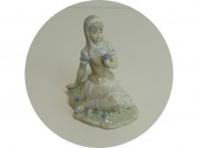 Фигура, статуэтка старинная Фарфор Девушка Эротика Ню №13461