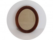 Фоторамка старинная Рамка для фото овальная Дерево Стекло с фацетом №13483