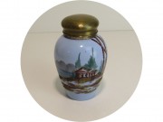 Чайница старинная Стекло Живопись 19-20 век №13541