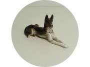 Статуэтка старинная, фигура Собака Овчарка Фарфор ЛФЗ СССР №13562