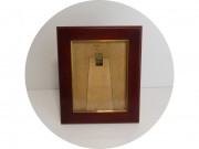 Фоторамка старинная, рамка для фото Красное дерево Стекло с фацетом 19-20 век №13688