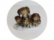 Фигура, статуэтка старинная "Собаки Таксы" Фарфор Германия 1920-е годы №13848