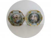 Парные тарелки, панно Фарфор Живопись "Кузнецов" 19 век Редкие!!! №13781